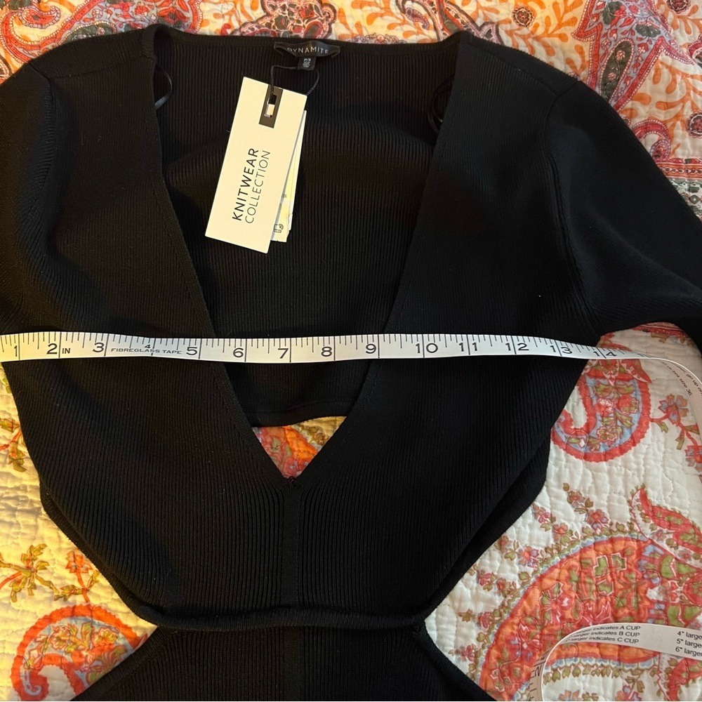 Dynamite Rehab Black‎ Cutout Long Sleeve Size P/S - Picture 13 of 15